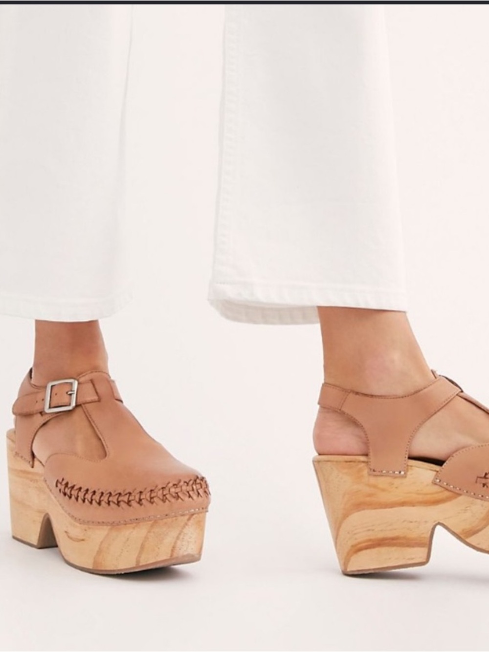 Free people platform wooden clogs womens 40/ 8.5-9